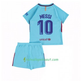 Jalkapallo Pelipaidat FC Barcelona Lionel Messi 10 Lasten Vieraspaita 2017-2018 Lyhythihainen