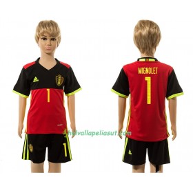 Jalkapallo Pelipaidat Belgia Mignolet 1 Lasten Kotipaita 2016 Lyhythihainen
