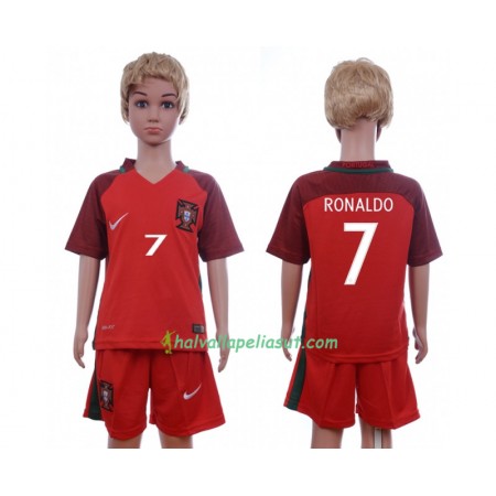 Jalkapallo Pelipaidat Portugali Cristiano Ronaldo 7 Lasten Kotipaita Euro 2016 Lyhythihainen