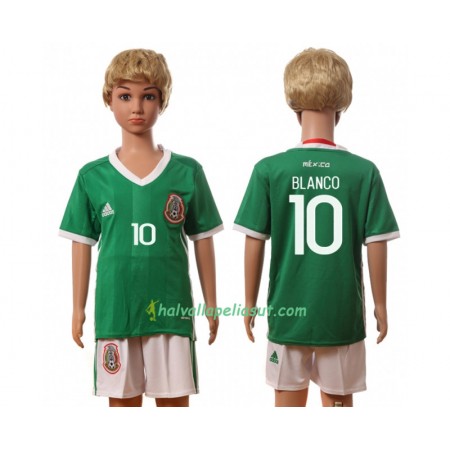 Jalkapallo Pelipaidat Meksiko Blanco 10 Lasten Kotipaita 2016 Lyhythihainen