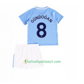 Jalkapallo Pelipaidat Manchester City Ilkay Gundogan 8 Lasten Kotipaita 2017-2018 Lyhythihainen