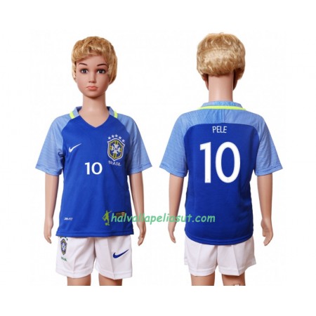 Jalkapallo Pelipaidat Brasilia Pele 10 Lasten Vieraspaita 2016 Lyhythihainen