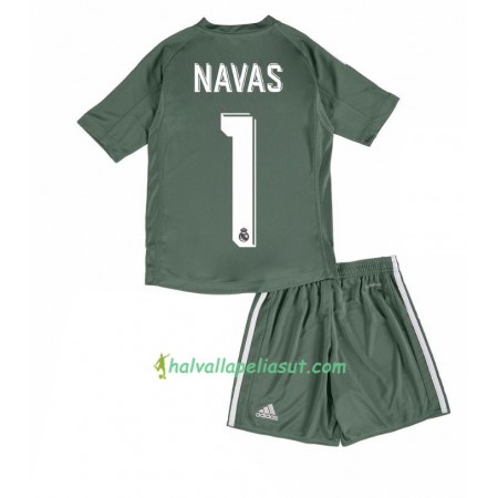 Jalkapallo Pelipaidat Real Madrid Maalivahti  Keylor Navas 1 Lasten Kotipaita 2017-2018 Lyhythihainen
