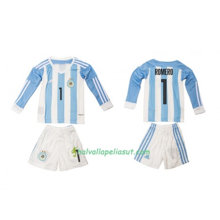 Jalkapallo Pelipaidat Argentiina Romero 1 Lasten Kotipaita 2016 Pitkähihainen