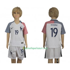 Jalkapallo Pelipaidat Ranska Paul Pogba 19 Lasten Vieraspaita 2016 Lyhythihainen
