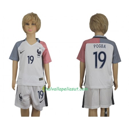 Jalkapallo Pelipaidat Ranska Paul Pogba 19 Lasten Vieraspaita 2016 Lyhythihainen