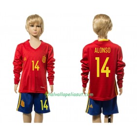 Jalkapallo Pelipaidat Espanja Alonso 14 Lasten Kotipaita 2016 Pitkähihainen