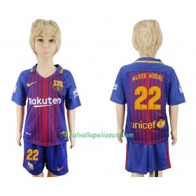 Jalkapallo Pelipaidat FC Barcelona Aleix Vidal 22 Lasten Kotipaita 2017-2018 Lyhythihainen