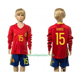 Jalkapallo Pelipaidat Espanja Ramos 15 Lasten Kotipaita 2016 Pitkähihainen