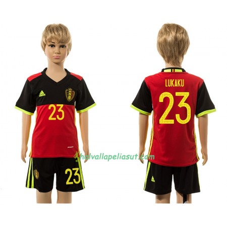 Jalkapallo Pelipaidat Belgia Lukaku 23 Lasten Kotipaita 2016 Lyhythihainen