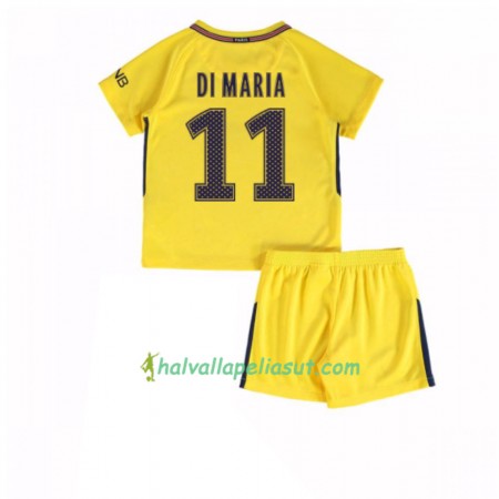 Jalkapallo Pelipaidat Paris SG Angel Di Maria 11 Lasten Vieraspaita 2017-2018 Lyhythihainen